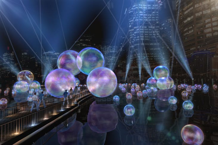 The Ephemeral installation created for Vivid Sydney 2021.